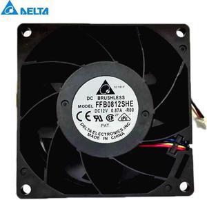 new and original package  FFB0812VHE   80*80*38mm  8cm 12V 0.57A   ball bearing cooling fan  for Delta