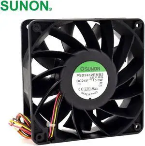 1pcs New PSD2412PMB2 12038 24V 15W winds of dual ball bearing cooling fan 120*120*38mm