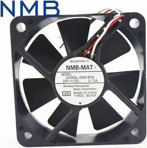 1pcs   DC 24V 0.13A 2406GL-05W-B59 6015 60mm 60*60*15mm server inveter cooling fan