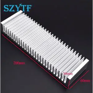 5pcs Heat sink 200*60*30MM (silver) high-quality aluminum heat sink and other special thicker amplifier