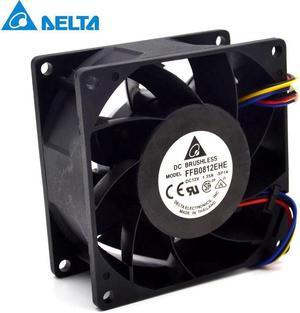 Hot sell 8cm 8038 12V 1.35A FFB0812EHE dual ball bearing PWM fan speed control for delta