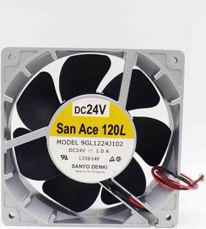 1pcs 12038 1.0A 24V 12CM aluminum frame large air volume inverter fan 9GL1224J102 cooling fan