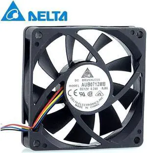 2pcs fan Original AUB0712MB 7015 12V 0.24A 7cm 4 -pin PWM  CPU cooling fan for Delta 70*70*15mm