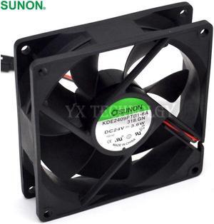SUNON  Original 9CM 92*92*25MM 9.2CM 9225 KDE2409PTB1-6A 24V 3.6W Cooling Fan case fan server fan