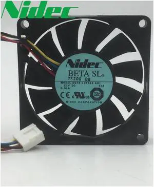1pcs  D07R-12T5S4 AH1 12V 0.10A 7CM 7015 4 wire PWM fan thermostat