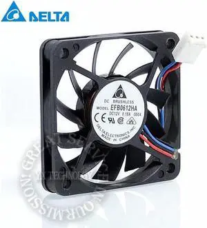 Delta EFB0612HA 6010 12V 0.18A 6CM 3-wire speed and durability ball bearing cooling fan  60*60*10MM