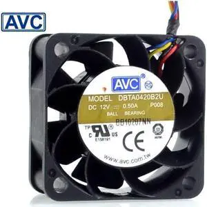 AVC New 4020 4CM wind capacity 12V 0.50A DBTA0420B2U PWM fan speed control 40*40*20mm