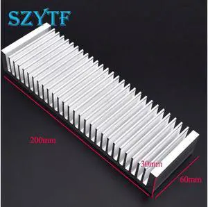 1pcs Heat sink 200*60*30MM (silver) high-quality aluminum heat sink and other special thicker amplifier