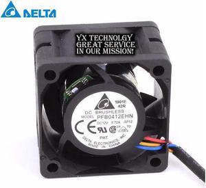 Delta Original  4028 4CM PFB0412EHN  12V  0.72A hyper-violent double ball bearing fan 100pcs\/lot