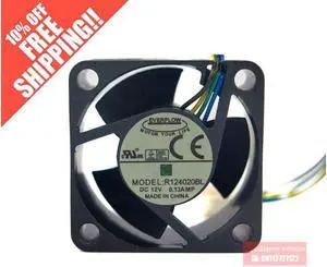EVERFLOW R124020BL 4020 12V 0.13A Double ball bearing 4 wire cooling fan
