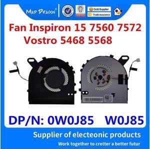 New Original CPU Cooling Fan Dell Inspiron 15 7560 7572 15-7560 Vostro 5468 5568 V5468 V5568 CPU Fan 0W0J85 W0J85 DC028000ICR0