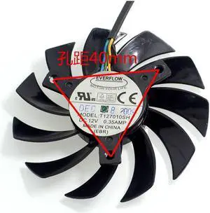 video card fanNew T127010SH 12V 0.35A Graphics card cooling fan 75mm diameter