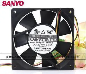 New 109P1212H402 12025 12cm 12V 0.45A double ball bearing case fan 120*120*25mm