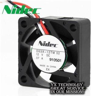 Nidec  New and Original fan D03X-12TM supports wind speed 0.07A 12V for Nidec 30*30*10mm
