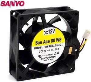 8cm 8025 server waterproof fan 9WS0812H401 12V 0.16A 80*80*5CM