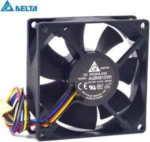 Delta 40pcs AUB0812VH 8CM 80MM 8025 8825CM 808025MM 12V 041A support 4wire Pwm Tempreture control fan