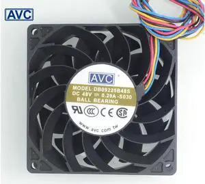 AVC New and Original  DB09225B48S 48V 0.29A 4 wire thermostat comes with a temperature sensor ball fan 92 * 92 * 25mm