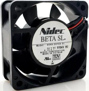 1pcs D06A-24TS8 01 24V 0.15A 6CM 60*60*25MM 6025 2-wire dual ball bearing ultra-quiet cooling fan