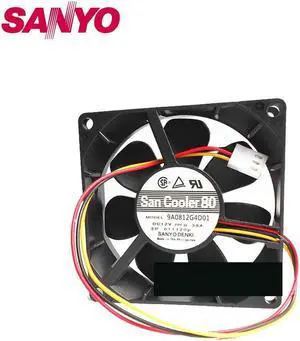 Cooling fan For 9A0812G4D01 DC 12V 0.38A 3-wire 80mm 80x80x25mm Cooling fan For 9A0812G4D01 DC 12V 0.38A 3-wire 80mm 80x80x25mm