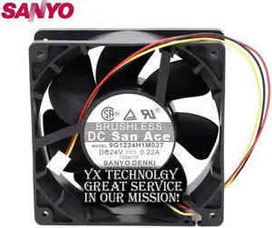 SANYO  d Original 9G1224H1M037 24V 0.22A 12CM 12038 Frequency fans server fan  120*120*38mm