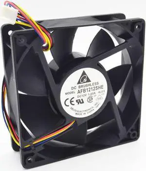 1pcs AFB1212SHE 12038 12cm 1.6A 12v 4wire PWM 40cm long line of fan for Delta 120*120*38mm 1pcs AFB1212SHE 12038 12cm 1.6A 12v 4wire PWM 40cm long line of fan for Delta 120*120*38mm