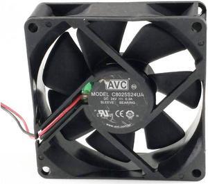 server inverter blower cooling cooler C8025S24UA  24V 0.3A inverter fan 8cm 8025 80x80x25mm 80mm 10pcs\/lot