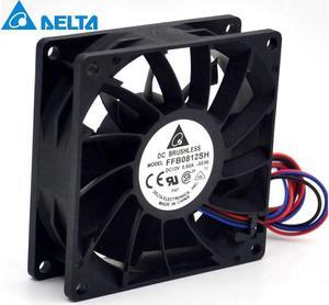 New 8025 8CM chassis fan 12V 0.6A FFB0812SH high speed fan violence 80*80*25mm