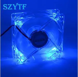 pc computer fan case cooling fan unit fan 8025 8cm with blue LED lights chassis fan 80 X80X25