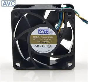 original 6025 12V 0.7A 6cm\/ DS06025B12U cm 4 wire temperature control CPU cooling fan 20pcs\/lot