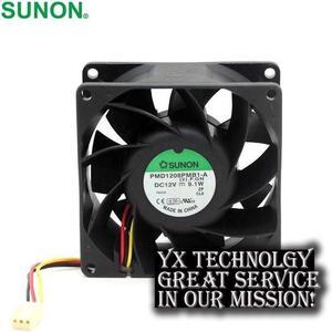 SUNON New PMD1208PMB1-A 8038 12V 9.1W 3-line server fan  80*80*38mm