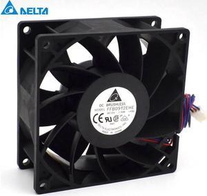 Delta New 9038 9cm FFB0912EHE-FOO 12V 1.5A dual ball bearing fan violence 90*90*38mm