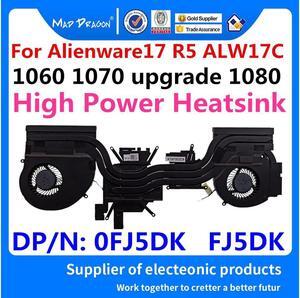 Laptop new CPU\/Graphics Cooling Heatsink Fan Assembly For Dell Alienware17 R5 ALW17C upgrade High Power GTX-1080  0FJ5DK FJ5DK