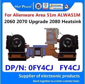 NEW original Cooling Heatsink Fan Assembly FOR Dell ALIENWARE 51M AREA-51M 2060 2070 Upgrade High Power RTX 2080 0FY4CJ FY4CJ