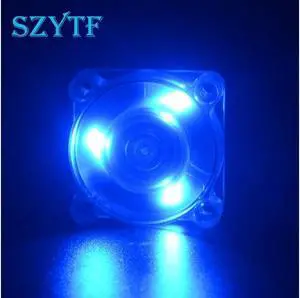 20pcs 40mm 40 * 40x10mm 4010S DC 12V 3Pin Blue LED Case Cooler Cooling Fan
