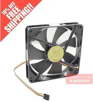 YATE LOON 14025 14CM Double ball bearing 12V 0.70A 4 wire PWM cooling fan
