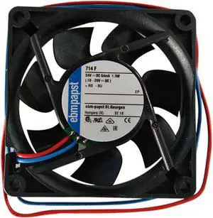 Ebmpapst 714F cooling fan size 70 x 70 x 15mm 24 V DC air flow 44m3/h 5300rpm