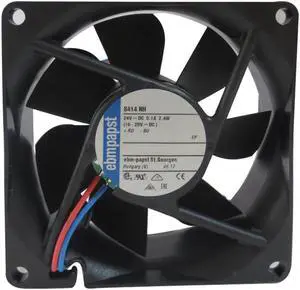Ebmpapst 8414NH cooling fan, size 80 x 80 x 25mm 24 V DC, air flow 79m3/h, 3600rpm
