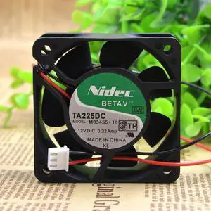TA225DC M33455-16 original Japanese NIDEC 12V 0.22A 60*60*25 double ball fan