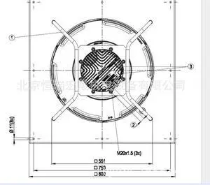 K3G560-RB31-71/F03 Germany ebm imported 560mm 4.43A 1650rmp 2900W 400V centrifugal fan