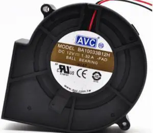 BA10033B12H New AVC 9733 12V 1.32A Barbecue Grill Turbo Cooling Blower Fan