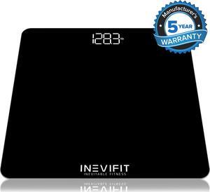 INEVIFIT BATHROOM SCALE, Highly Accurate Digital Bathroom Body Scale, Measures Weight for Multiple Users