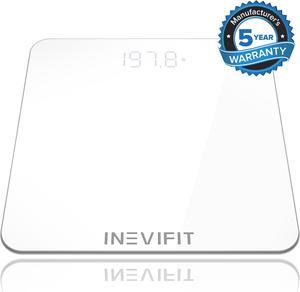 INEVIFIT BATHROOM SCALE, Highly Accurate Digital Bathroom Body Scale, Measures Weight for Multiple Users