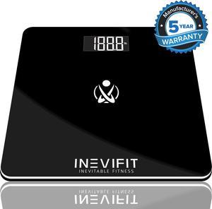 INEVIFIT BATHROOM SCALE, Highly Accurate Digital Bathroom Body Scale, Measures Weight for Multiple Users