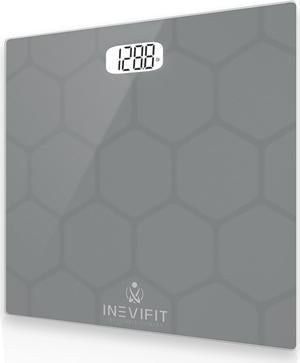 INEVIFIT Bathroom Scale, Highly Accurate Digital Body Weight Scale Up to 400lbs. Includes 5-Year Warranty