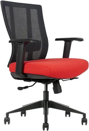 GM Seating Bitchair Ergonomic Mesh Office Chair - Adjustable Lumbar Support Computer Desk Chair with Height Adjustable Arms - Seat Depth Adjustable Executive Office Chair - (RED)