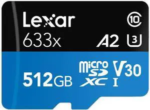 Lexar High-Performance 633x 512GB microSDXC Flash Card Model LSDMI512BBNL633A Lexar High-Performance 633x 512GB microSDXC Flash Card Model LSDMI512BBNL633A