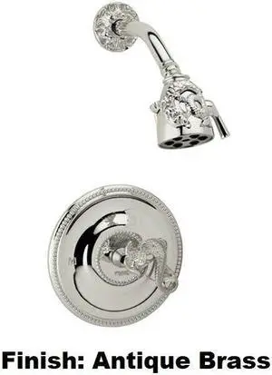 Phylrich DOLPHIN Pressure Balance Shower Set Dolphin Lever Handles PB3101-047 Antique Brass