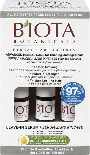 BIOTA BOTANICALS ADVANCED HERBAL CARE LEAVE-IN SERUM,12 count ,0.34 oz.