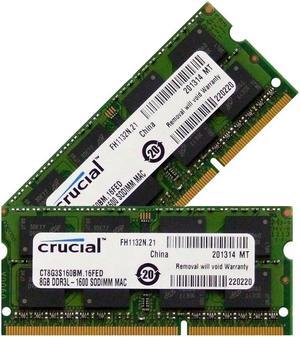 CRUCIAL 8GB DDR3L 1600 PC3-12800 Laptop SODIMM 204-Pin Memory RAM DDR3 1x  8G