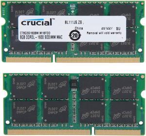 Crucial Laptop Memory Mac CT8G3S160BM 16GB(2 x 8GB) 2RX8 DDR3L 1600Mhz(PC3 12800) 204-Pin 1.35V SODIMM RAM For HP ENVY TS m7 (4th Gen Intel Core)